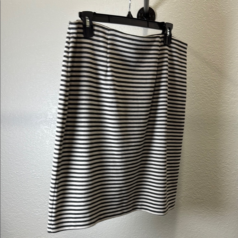 Classic Black and White Striped Skirt